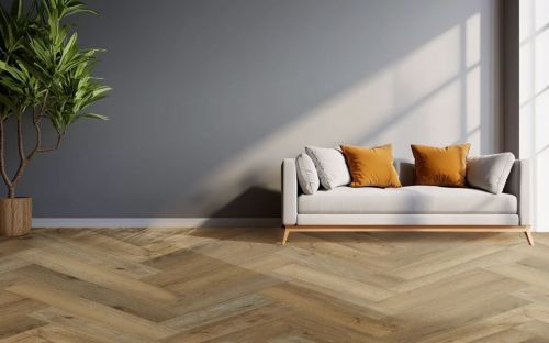 Boho Floors Aqua Herringbone